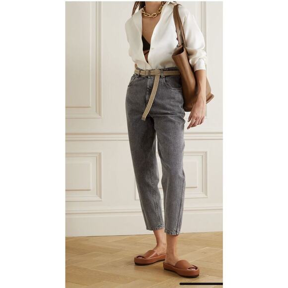 EVERLANE Gray High Rise Slim Straight Jeans  Ankle Sustainable Minimalist Denim - Picture 1 of 14